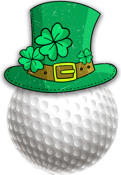 Leprechaun Golf Ball Saint Patrick's Day Irish Gift Golf Towel