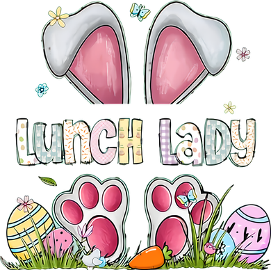Lunch Lady Bunny Cute Easter Lunch Lady Easter Cafeteria Worker Lunch Women's Hoodie