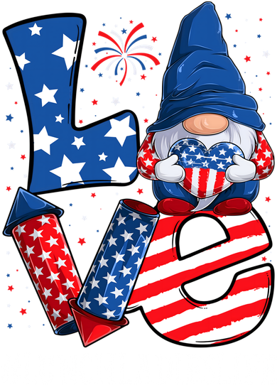 Lunch Ladies Love 4th Of July Gnome Usa Patriotic Gift Bucket Hat