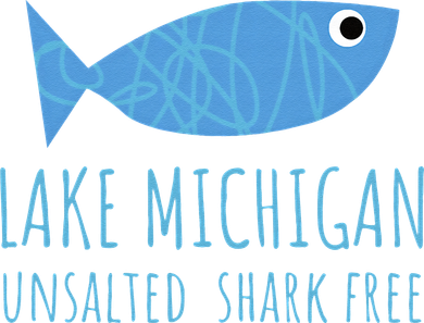 Lake Michigan Unsalted Shark Free Great Lakes Fishing Lover Button