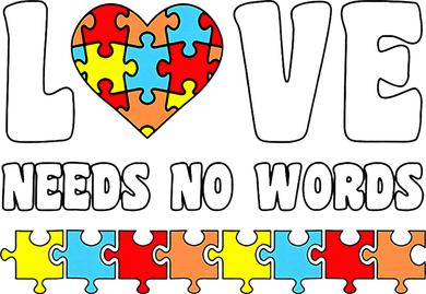 Love Needs No Words Puzzle Autism Awareness Teacher Kids Sweatshirt