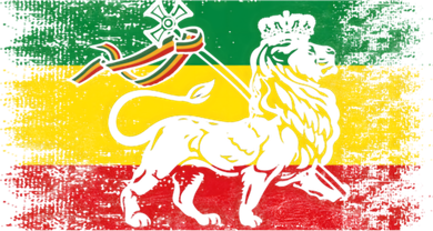 Lion Of Judah Rasta Ethiopian Reggae Old Ethiopia Flag Fan Gift Kids T-Shirt