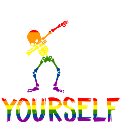 Lgbt Pride Skeleton Dabbing Dare To Be Yourself Outfit Gift Coaster