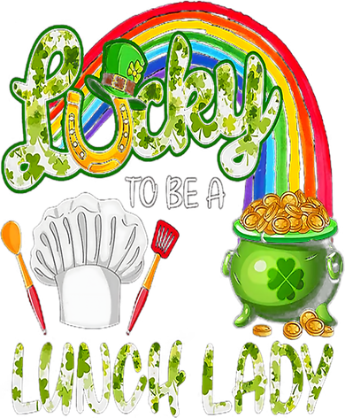 Lucky To Be A Lunch Lady St Patrick's Day Doggie Tank