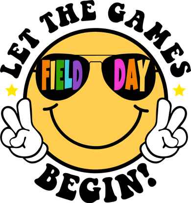 Let The Games Begin Field Day Smile Face Kids T-Shirt
