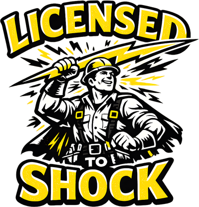 Licensed To Shock Power Line Worker Humor Kids T-Shirt