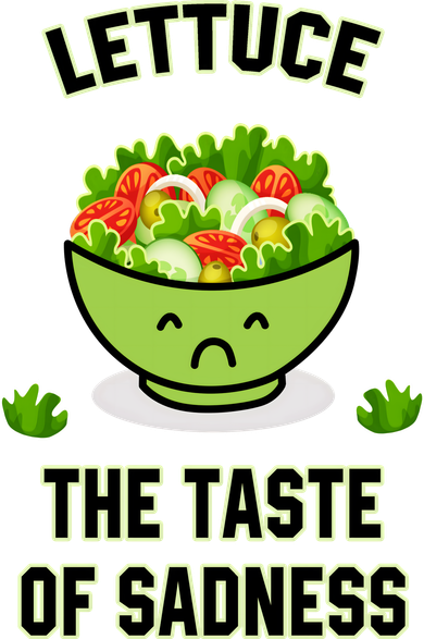 Lettuce The Taste Of Sadness Funny Food Meme Golf Towel