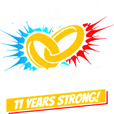 Married 11 Years Power Couple 11th Wedding Anniversary Baby Bodysuit