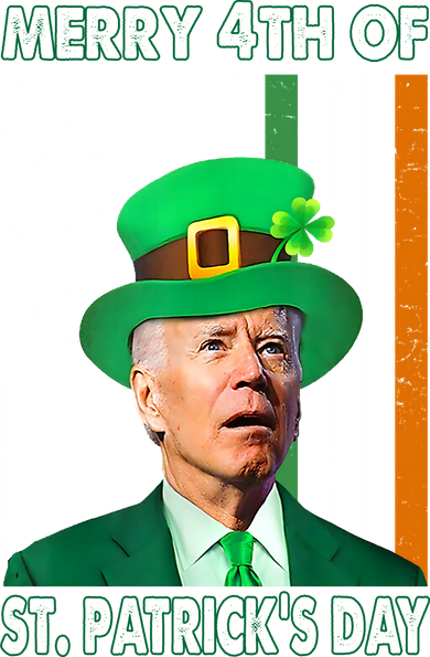 Merry 4th Of St Patrick's Day Confused Joe Biden Funny Toddler Sweatshirt