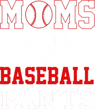 Moms Against White Baseball Pants Baseball season Kids T-Shirt