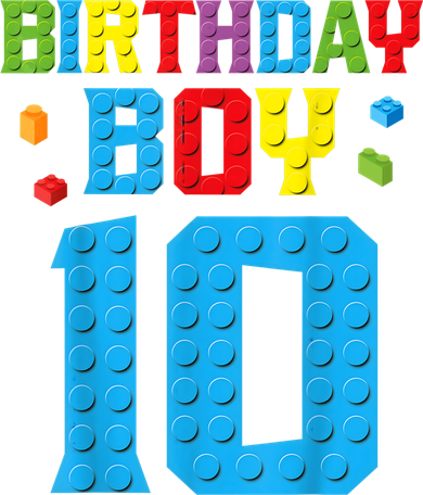 Master Builder 10th Birthday Boy Ten 10 Year Building Bricks Kids Hoodie