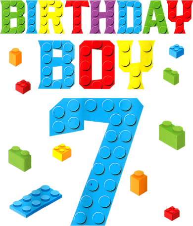 Master Builder 7th Birthday Boy 7 Seven Year Building Bricks Women's T-Shirt