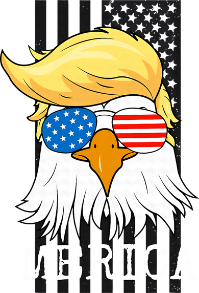 Merica Bald Eagle 4th of July Trump American Flag Funny Gift Women's Hoodie