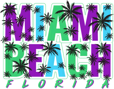 Miami Beach Floral Palm Trees Baby Bodysuit