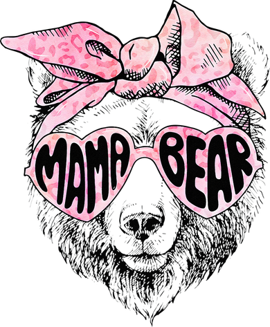 Mama Bear Face Sunglasses Grandma Mom Mommy Mother's Day Women's T-Shirt