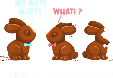 My Butt Hurts Chocolate Bunny Easter Funny Women's Hoodie