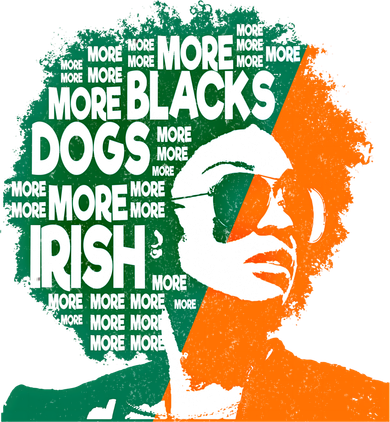 More Blacks More Dogs More Irishcool Giftirish Ireland Flag Gift Doggie Tank