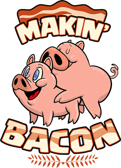 Makin Bacon Pig Funny Meatatarian Women's Long Sleeve Shirt
