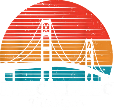 Mackinac Bridge Souvenir Mackinaw Island Retro Michigan Toddler Hoodie