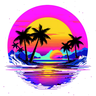 Miami Beach Sun Set Vibrant Women's Tank Top