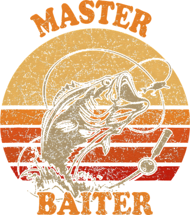 Master Baiter Vintage Bass Fishing Funny Camping Coaster