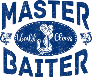 Master Baiter Vintage Bass Fishing Fisherman Men Funny Coaster