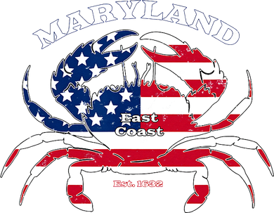 Maryland Crab Flag Patriotic and Quirky Summertime USA Pajama Set