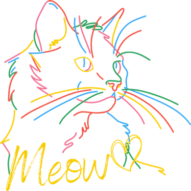 Meow Colorful Pet Cat Cute Ceramic Ornament