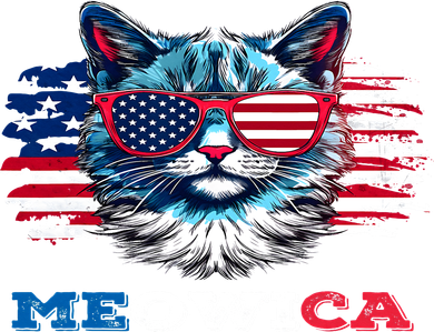 Meowica Cat Sunglasses American Flag USA Cat 4Th Of July Toddler T-Shirt