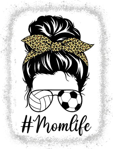 Mothers Day Volleyball And Soccer Mom Life Messy Bun Leopard Kids Long Sleeve Shirt