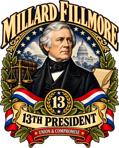 Millard Fillmore 13th President Union & Compromise Button