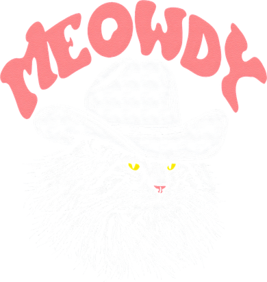 Meowdy! Funny Country Music Cat Cowboy Hat Vintage Funny Women's Hoodie