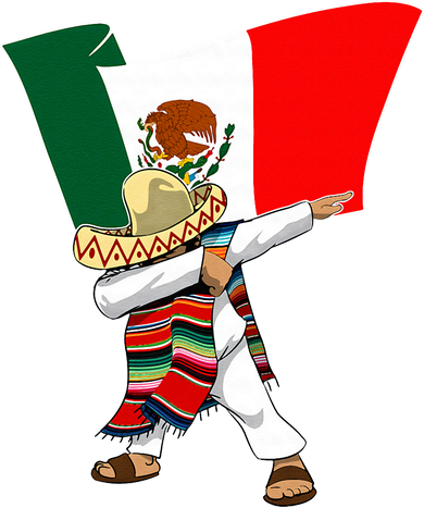Mexican Flag Dabbing Ceramic Ornament
