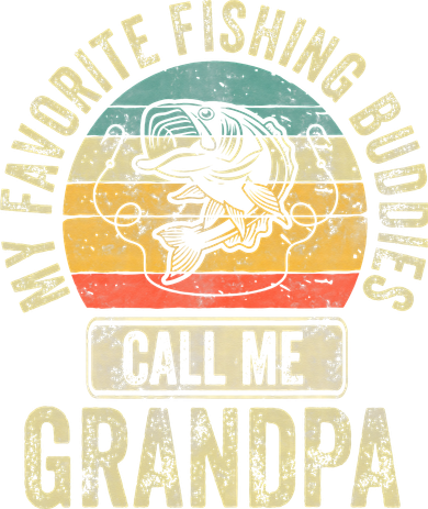 My Favorite Fishing Buddies Call Me Grandpa Fisherman Doggie Tank