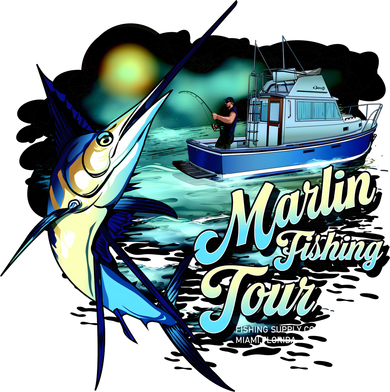 Marlin Fishing Tour Kids Hoodie