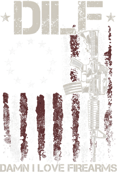 Men Gun American Flag DILF Damn I Love Firearms Doddie Hoodie
