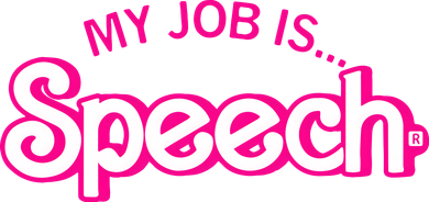 My Job Is Speech Therapist SLP Retro Pink Style Speech Gift Kids T-Shirt