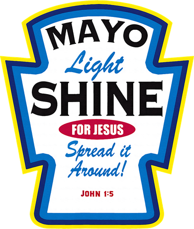 Mayo Light Shine Funny Christian Parody Kids Long Sleeve Shirt