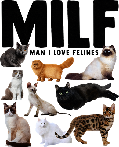 MILF Man I Love Felines Funny Cats Toddler Hoodie