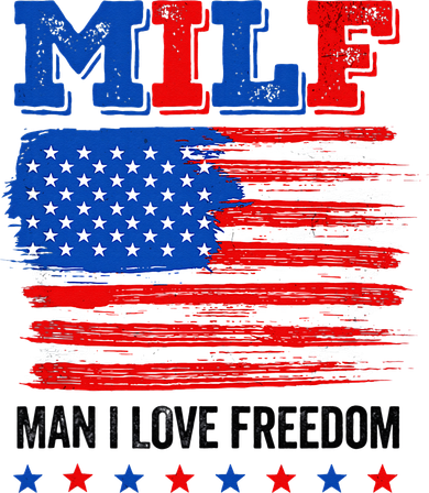 MILF Man I Love Freedom 4th Of July USA Flag Patriotic Coaster