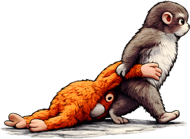 Monkey Punch Baby Little Punch Big Love Backpack