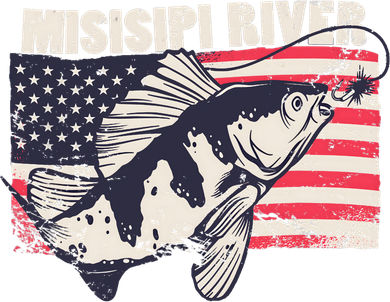 Mississippi river American Flag Patriotic fishing therapy Women's Hoodie