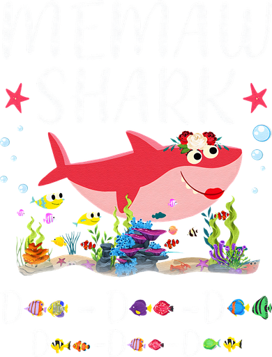 Memaw Shark, Funny Mother's Day Floral Gift Ornament