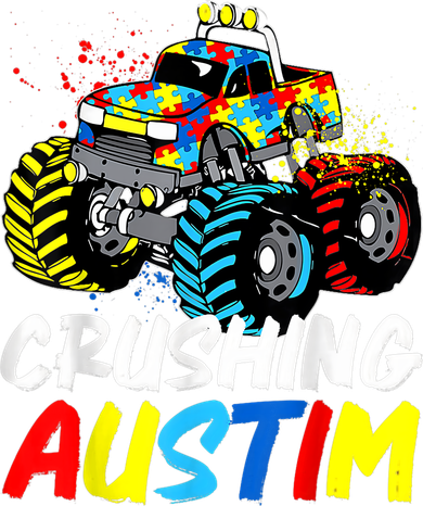 Monster Truck Crushing Austim Shirt Autism Awareness Women's Hoodie