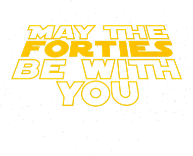 May the Forties Be With You Funny 40th Birthday Gift  Bucket Hat