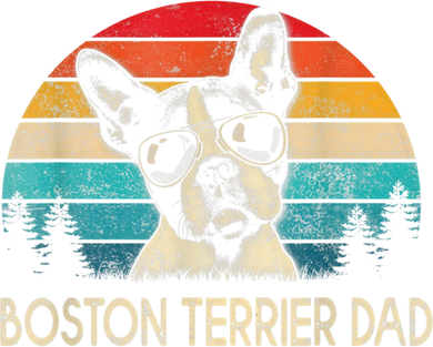 Men Vintage Boston Terrier Dad Dog Dad Fathers Day Tank Top