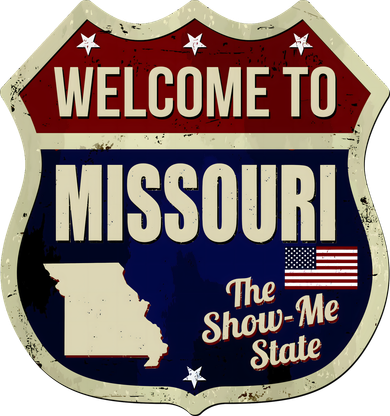 Missouri Vintage Metal Road Sign Logo Hat