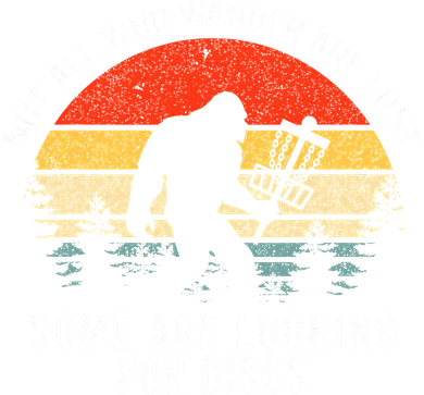 Not All Who Wander Are Lost Disc Golf Bigfoot Christmas Kids Sweatshirt