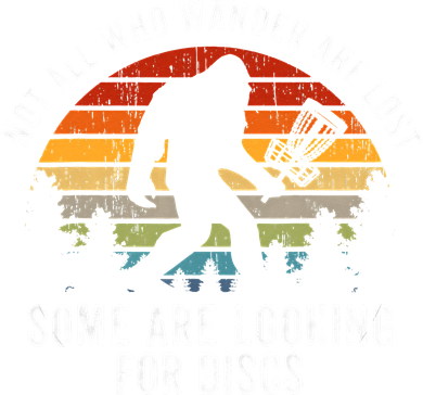 Not All Who Wander Are Lost Disc Golf Bigfoot Sasquatch Golf Towel