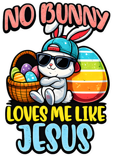 No Bunny Loves Me Like Jesus Baby Bodysuit